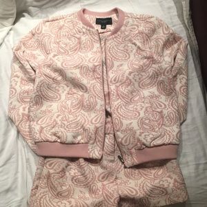 Pink shorts and jacket matching set